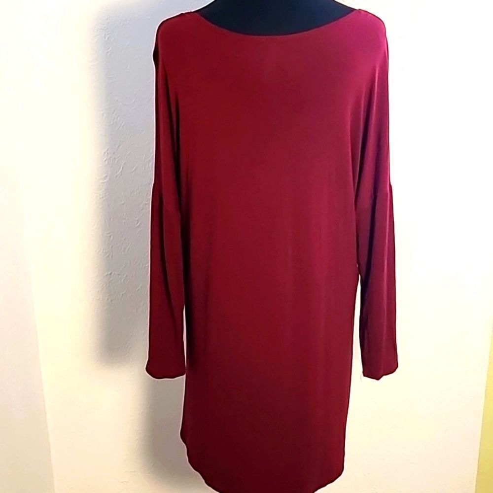 Azules Longsleeve Maroon Tunic, Size XL - Picture 6 of 9